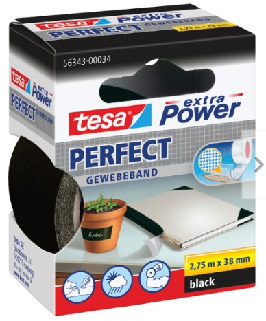 Tesa Klussentape 2.75mX38mm Zwart