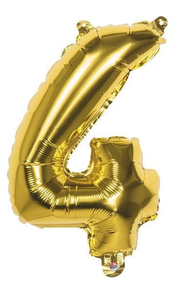 Folieballon 4 goud 22004