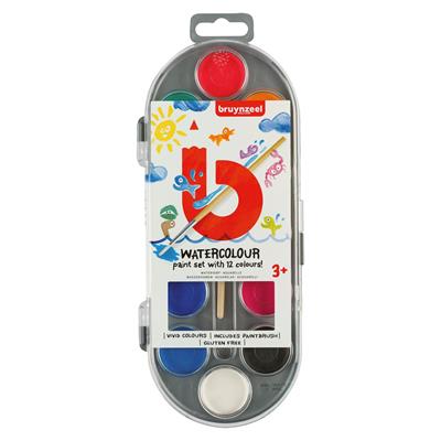 Bruynzeel 12 watercolour paint dots 6015