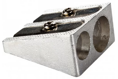 12 Potloodslijpers dubbel metaal 80339