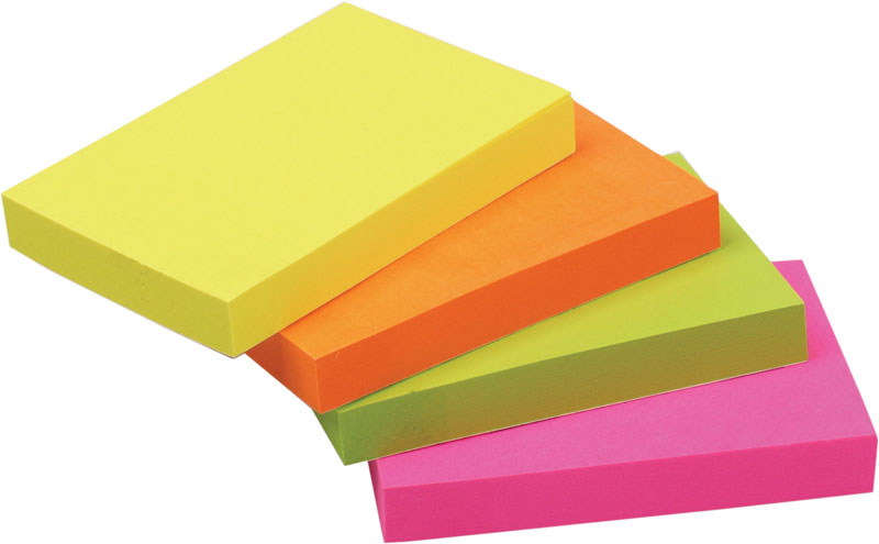 24 x 80 sticknotes 76x51mm Neon 82211