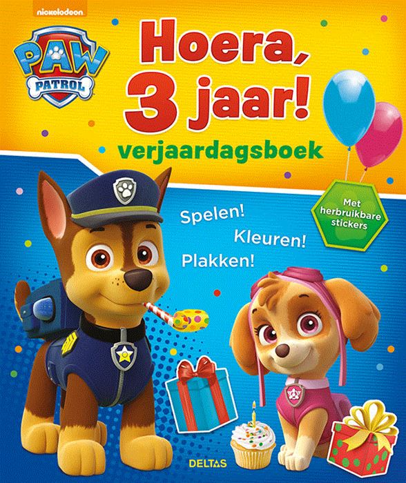 Paw Patrol verjaardagsboek 3 jaar