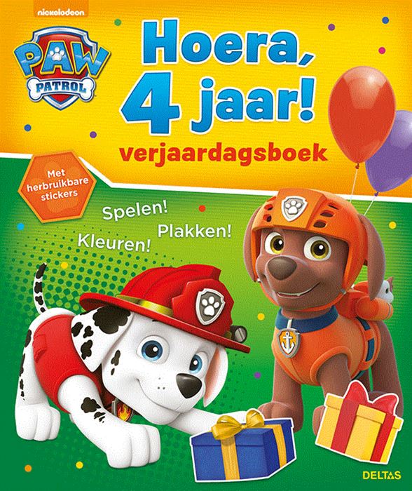 Paw Patrol verjaardagsboek 4 jaar