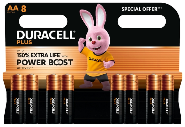 12x8 Duracell alkaline AA/LR6 op blister