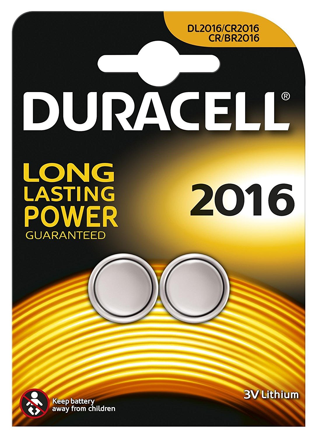 10*2 Duracell Lithium CR2016 3V