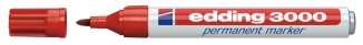 10 Edding 3000 Permanent Markers Rood