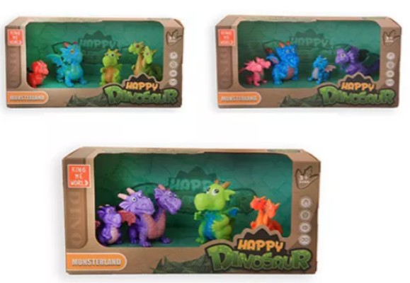 Dino set happy dinosaur 4-dlg 9309