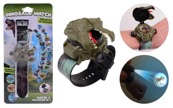 Dino horloge met projector 24499