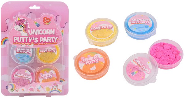 4 eenhoorn puttys party op kaart 24525