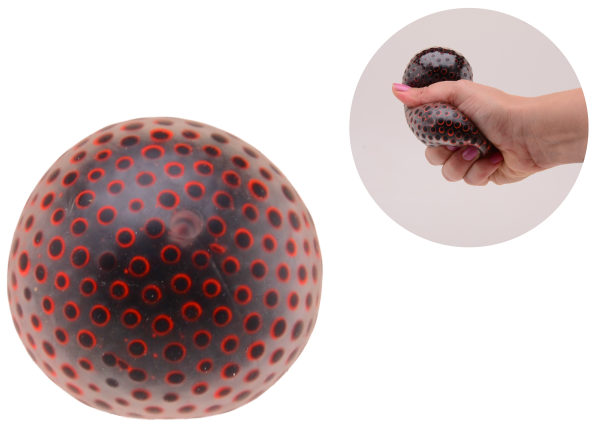 12 neon beads squeeze bal in displ.24587