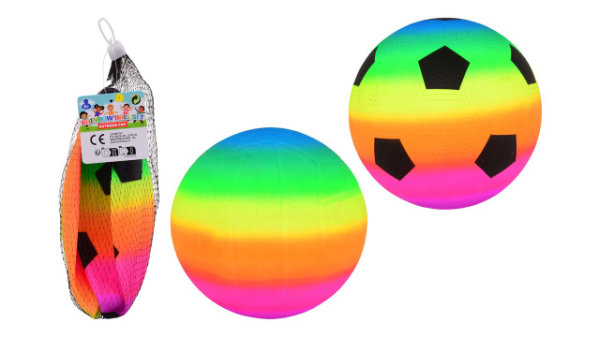 2 regenboog ballen in net maat 3 29661