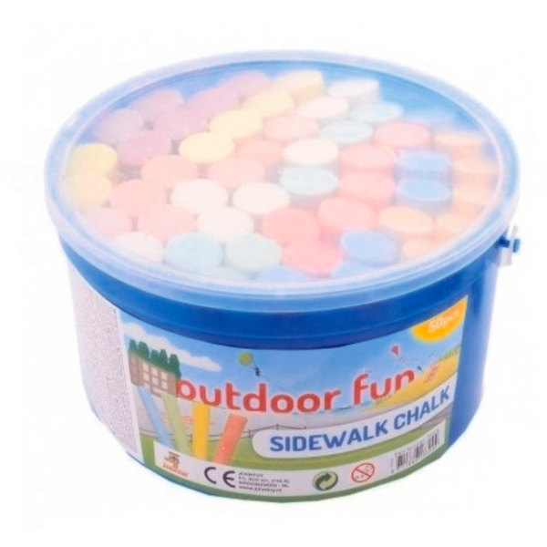Outd. Fun stoepkrijt 50st in emmer 28300