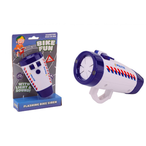 Bike Fun fietslamp politie+geluid 20633