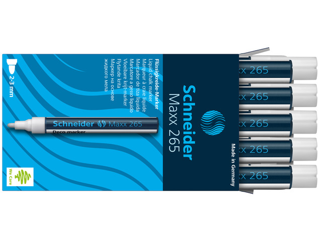10 krijtmarker schneider wit 265