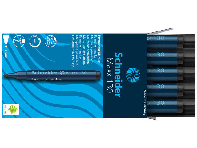 10 permanent marker schneider 130 zwart