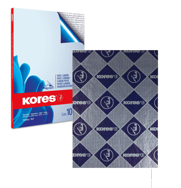 10 vel carbonpapier blauw A4 Kores
