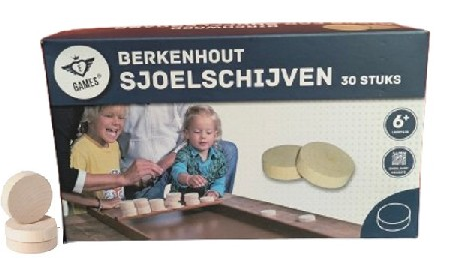 30 Sjoelschijven 52mm in doos 340654