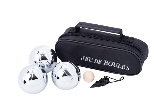 3 jeu de boule in zwarte tas 010121