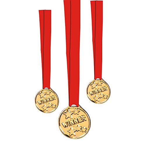 6 Medailles winner met rood lint 14575