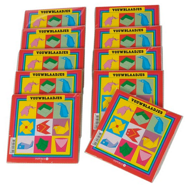10 Pakjes vouwblaadjes 20X20cm 894328
