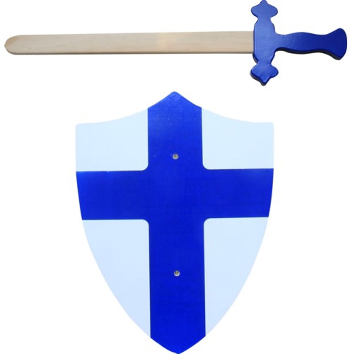 Zwaard met schild blauw 37154