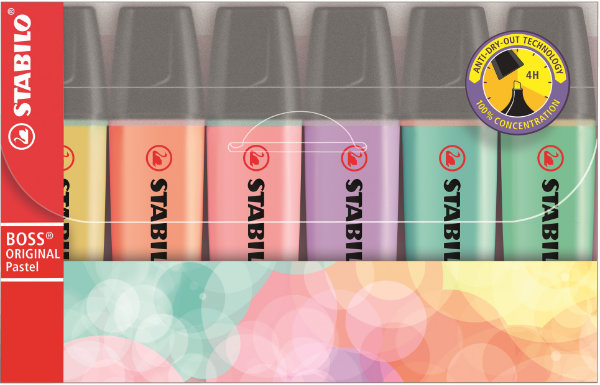 6 Stabilo BOSS original pastel in etui