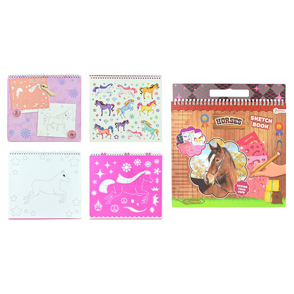 Horses schetsboek met stickers 46600A