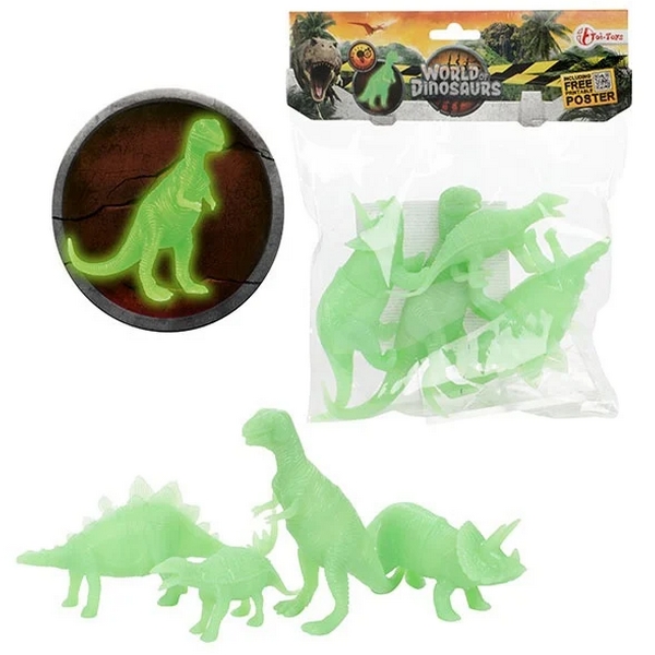 4 Glow in the dark dino in zk 37851A