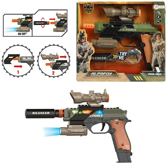 Pistool militair met zaklamp 32589A