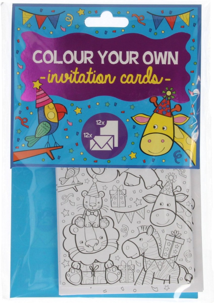 12 kleur je eigen uitnodigingskaart FA77