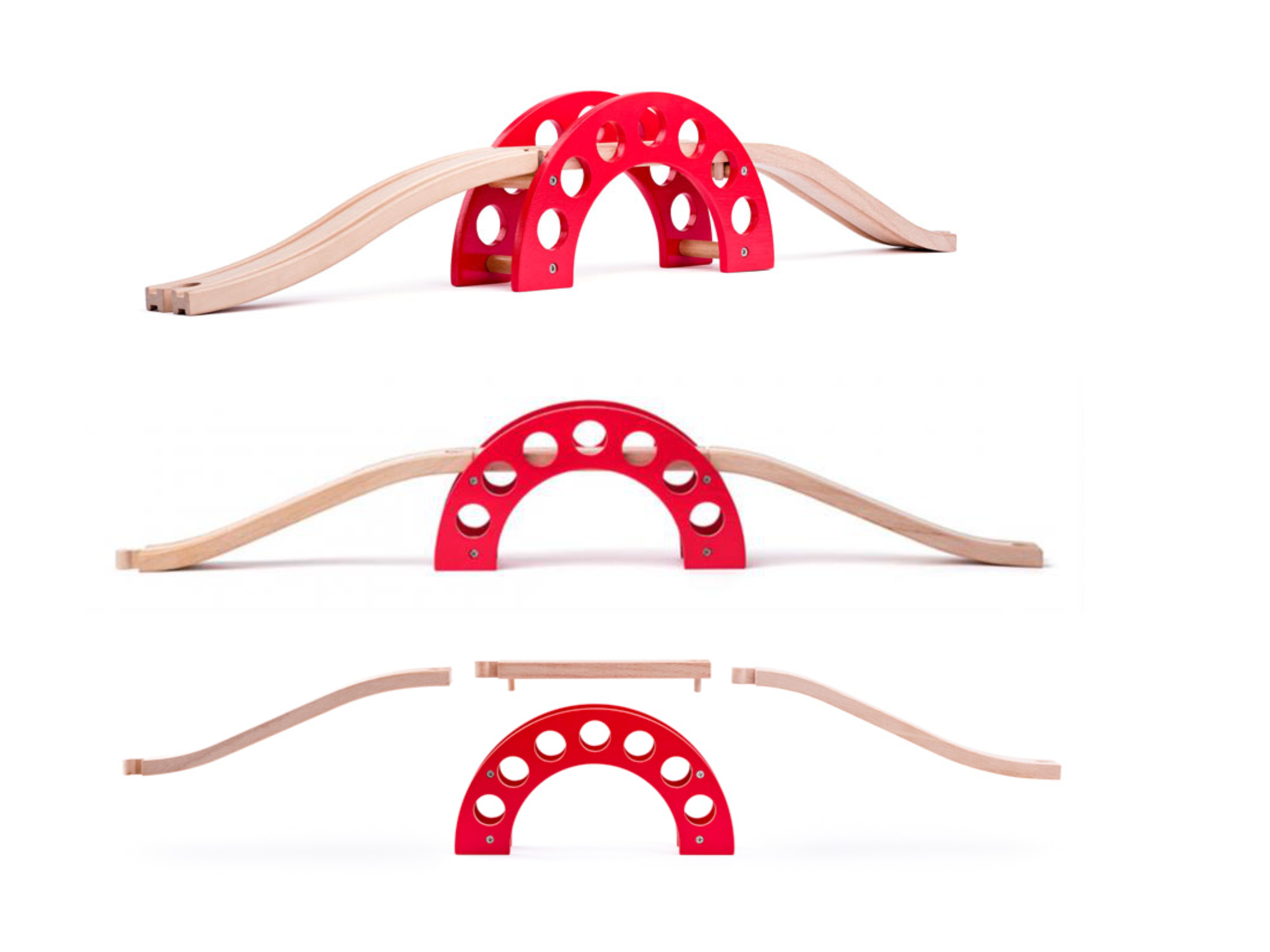 Woody brug met rode boog 90828